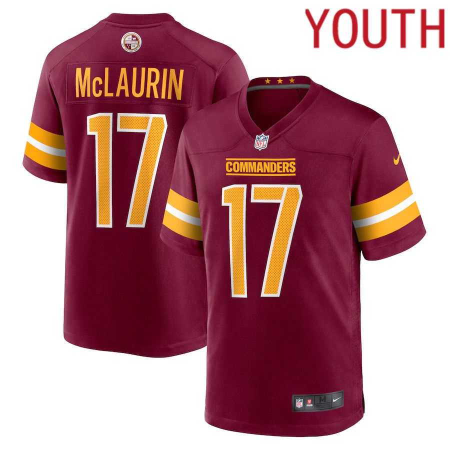 Youth Washington Commanders #17 Terry McLaurin Nike Burgundy Game NFL Jersey->youth nfl jersey->Youth Jersey